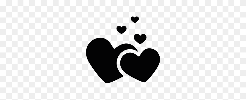 283x283 Valentines Love Silhouettes - Heart Silhouette Clip Art
