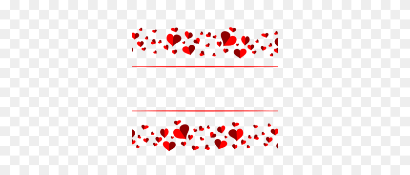 300x300 Valentines Snazzy Wallz - Heart Banner Clip Art