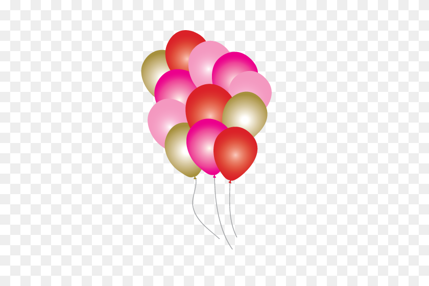 353x500 Valentines True Gold Balloons Just Party Just Party Supplies Nz - Pink Balloons PNG