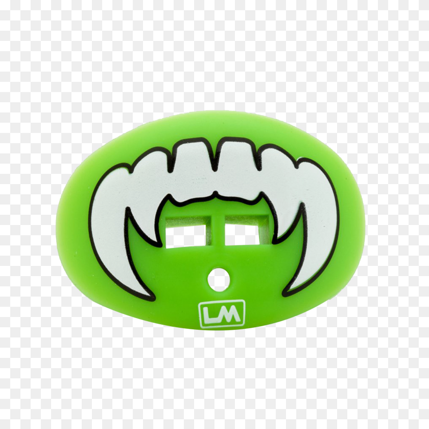 2000x2000 Vampire Fang Fluorescent Green Football Mouthguard - Vampire Fangs PNG