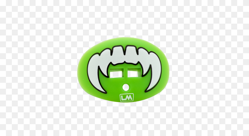 400x400 Vampire Fang Fluorescent Green Football Mouthguard - Vampire Teeth PNG