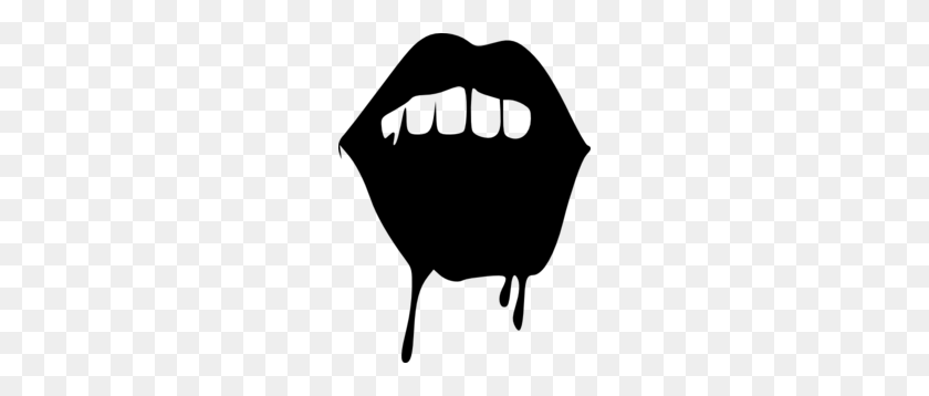 228x298 Vampire Mouth - Mouth Clipart Black And White