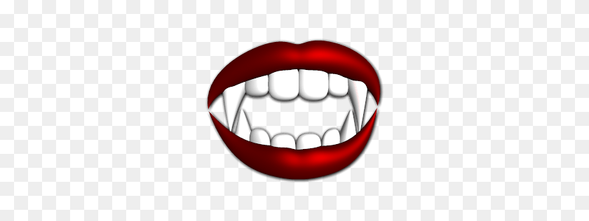 256x256 Vampire Mouth Teeth Transparent Png - Vampire PNG
