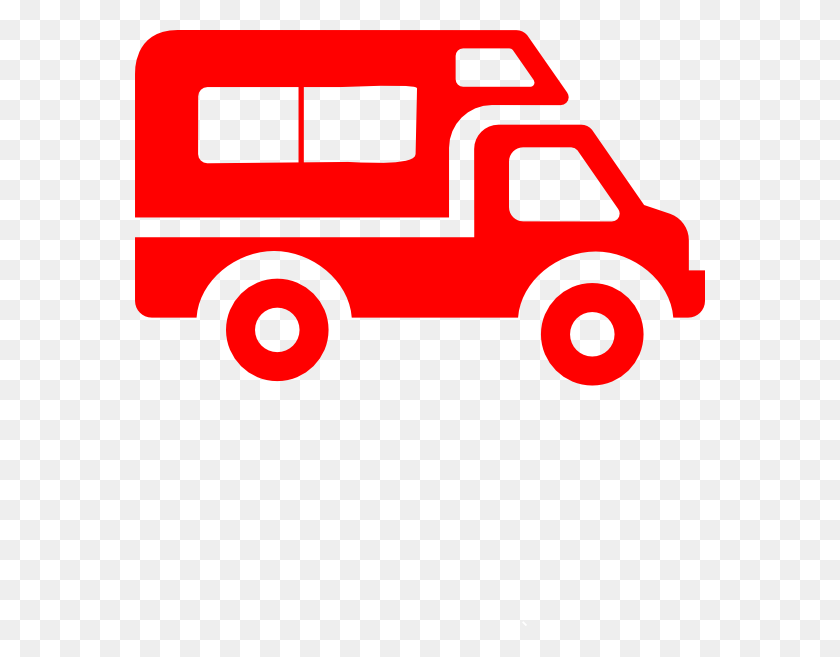 570x597 Van Clip Art - Red Truck Clipart