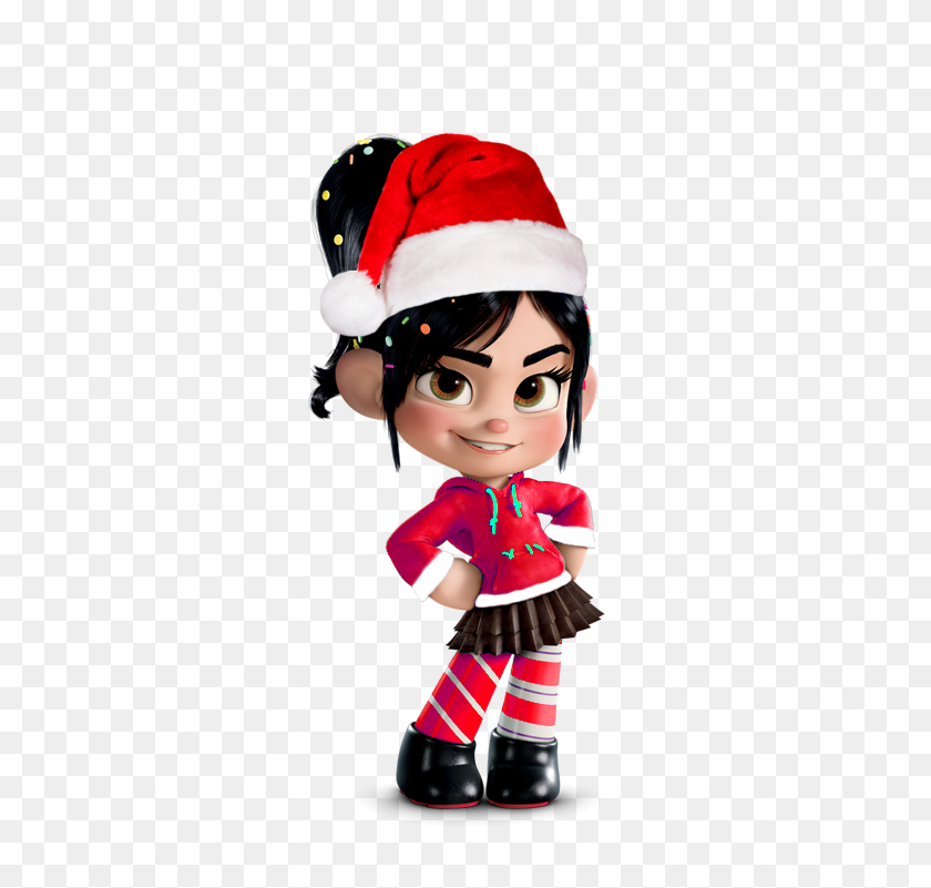524x741 Vanellope In A Christmas Casual With Or Without Santa Hat - Wreck It Ralph PNG