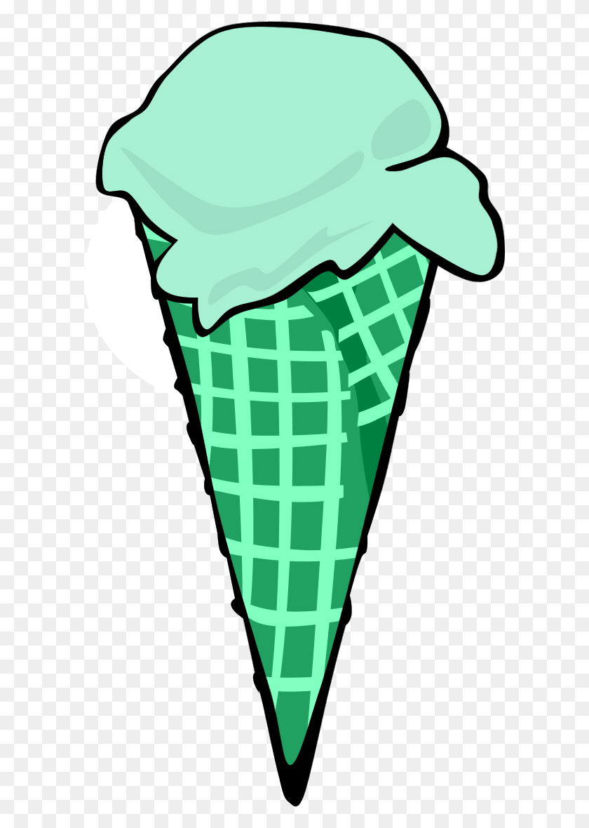 600x1120 Vanilla Ice Cream Cone Clipart - Waffle Cone Clip Art