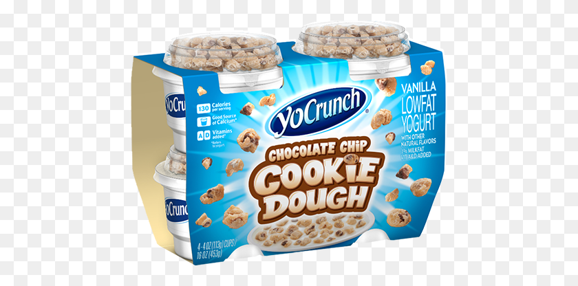 600x356 Vanilla Lowfat Yogurt With Chocolate Chip Cookie Dough Pieces - Yogurt PNG