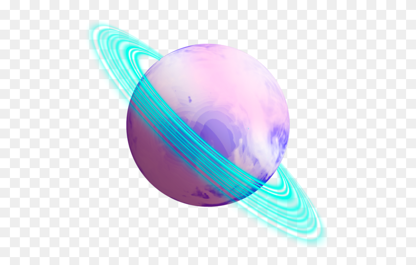 500x476 Vaporwave Estética Azul Púrpura Transparente Planeta Tumb - Vaporwave Png Transparente