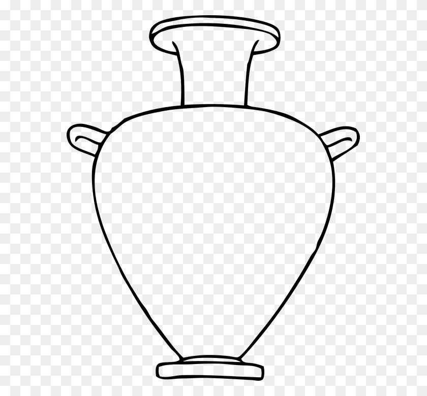 577x720 Vase Clipart Mud - Mud Clipart Black And White