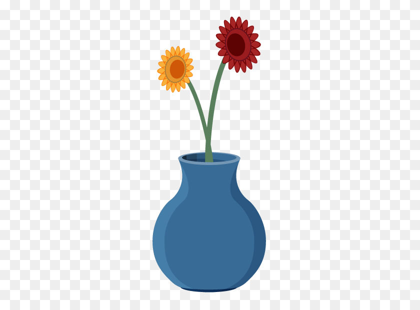 232x560 Vase Clipart Sunflower Plant - Mason Jar With Flowers Clip Art