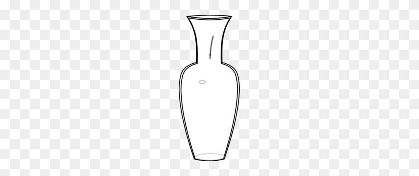 123x294 Vase Outline Clip Art - Vase Clipart