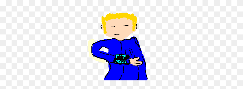 300x250 Vault Dweller Gets A New Pip Boy, Is Statisfied Drawing - Pip Boy PNG