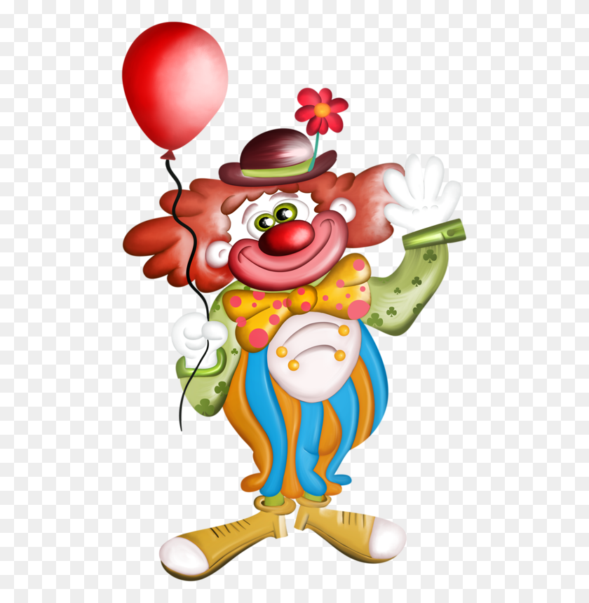 493x800 Vc Lunapark Shadow Clipart Circus Clown - Clown PNG