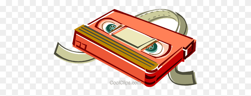 480x262 Vcr Tape Royalty Free Vector Clip Art Illustration - Vhs Clipart