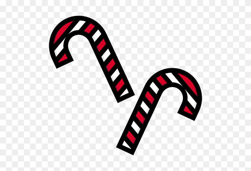 512x512 Vector Candy Cane Icon - Cane PNG