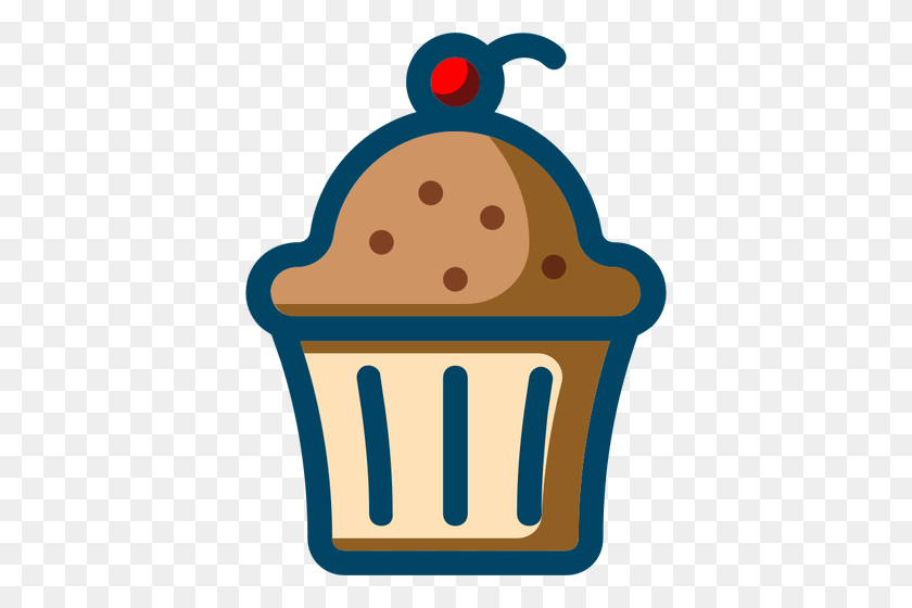 388x500 Vector Clip Art Of A Simple Icon For Cup Cakes - Chinese Food Clipart