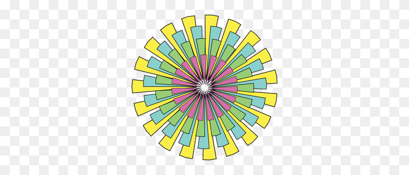 300x300 Векторный Клипарт Абстрактного Цветового Колеса - Цветовое Колесо Клипарт