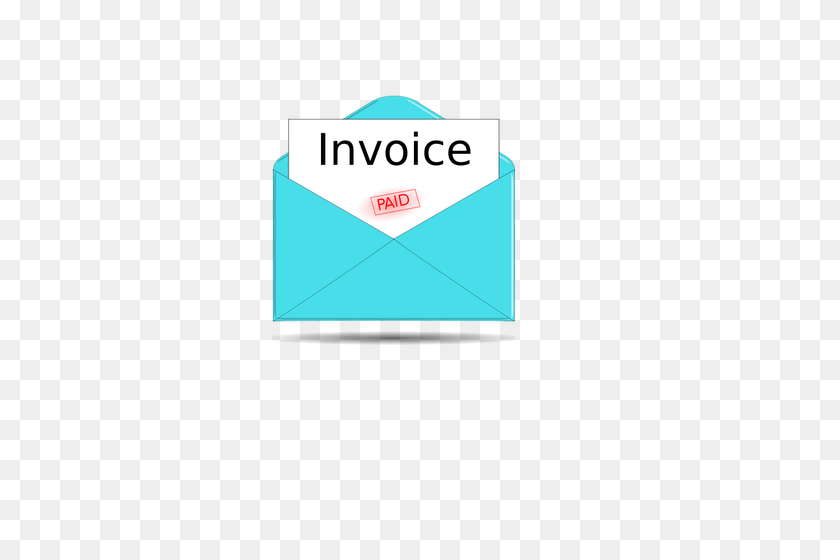 353x500 Vector Clip Art Of Addressed Envelope - Invoice Clipart