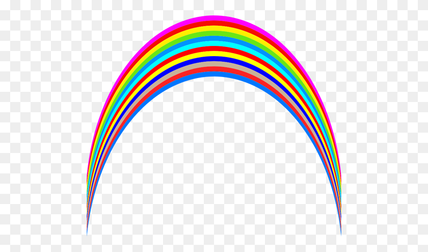 500x434 Vector Clip Art Of Arched Rainbow - Rainbow Border Clipart
