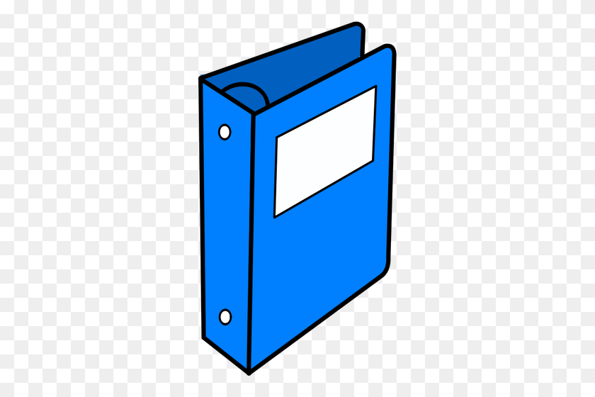 280x500 Vector Clip Art Of Blue Lever Arch - File Clipart