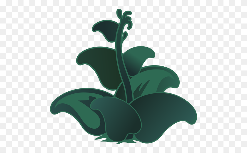500x461 Vector Clip Art Of Dark Green Zutto Plant - Cotton Plant Clipart