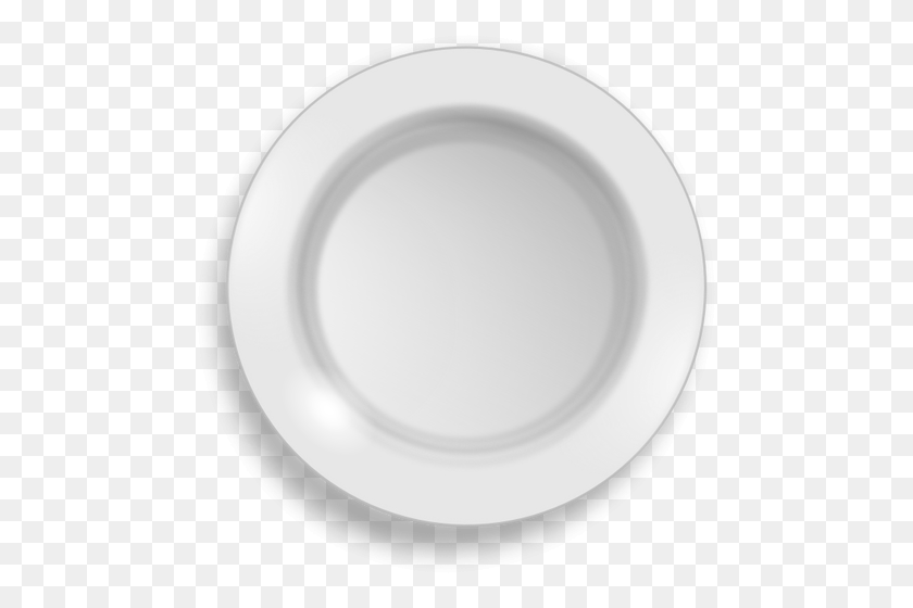 481x500 Vector Clip Art Of Empty White Plate - Empty Plate Clipart