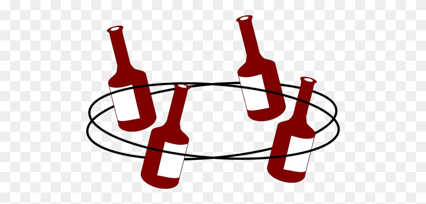 500x343 Vector Clip Art Of Four Dancing Bottles - Trampoline Clipart