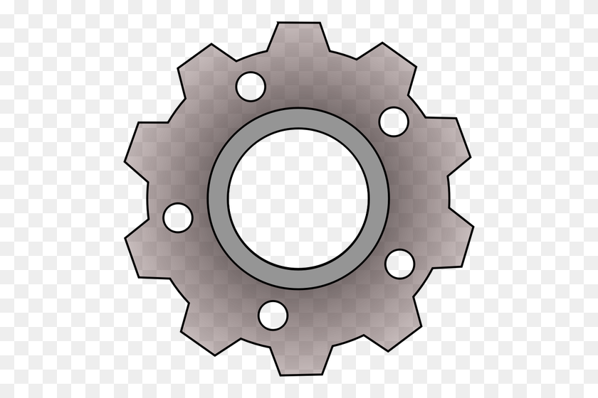 494x500 Vector Clip Art Of Gear With Small Holes - Winter Gear Clipart