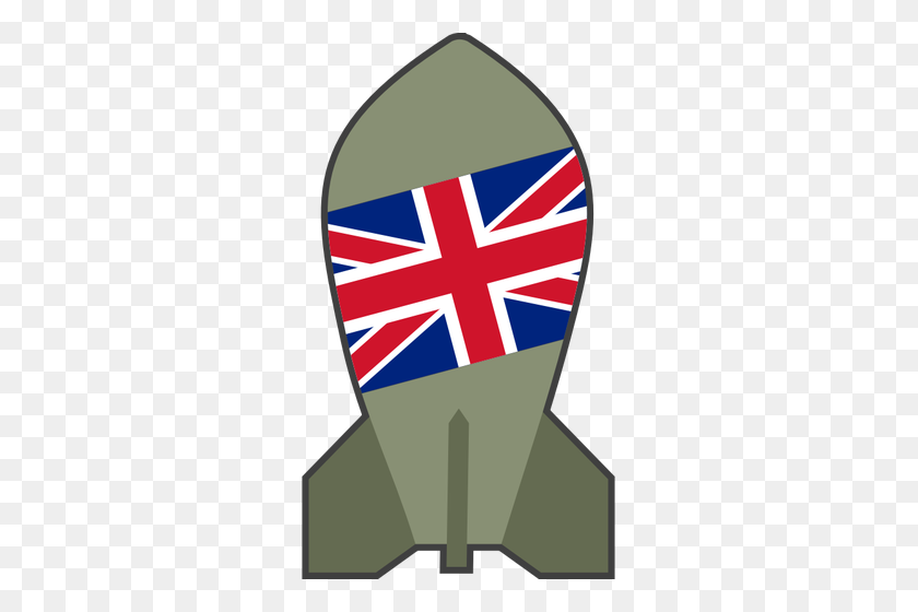 287x500 Vector Clip Art Of Hypothetical British Nuclear Bomb Public - Nuclear Clipart