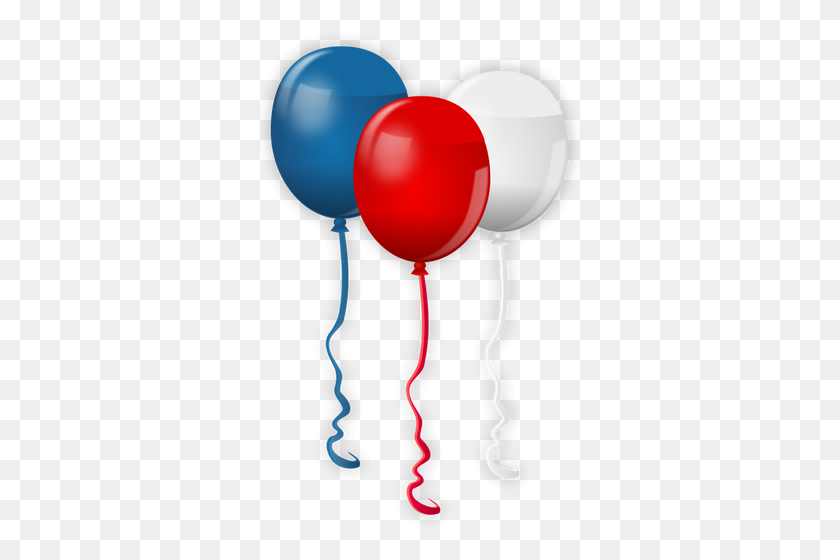 330x500 Vector Clip Art Of Independence Day Balloons - Balloon Clipart