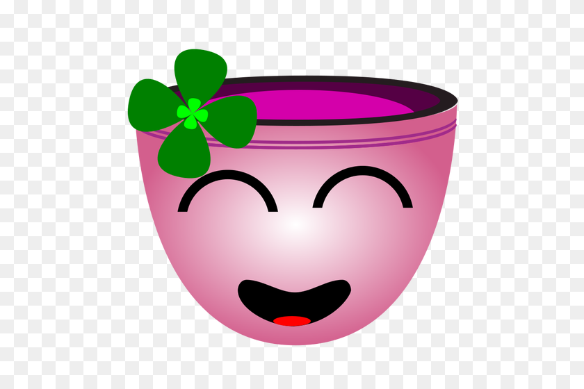 500x500 Vector Clip Art Of Laughing Face Pink Cup - Laughing Face Clip Art
