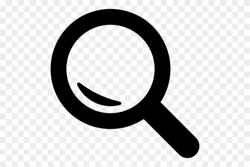 500x500 Vector Clip Art Of Magnifying Glass Search Icon - Magnifying Class Clipart