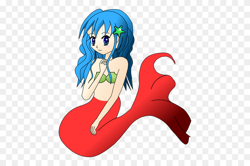 446x500 Vector Clip Art Of Mermaid - Mermaid Images Clip Art