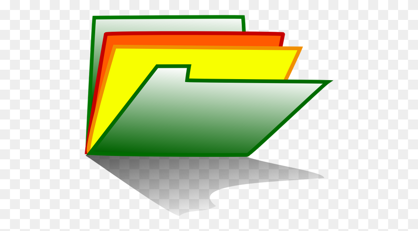 500x404 Vector Clip Art Of Multi Colored Pc Folder Icon - Confidential Clipart