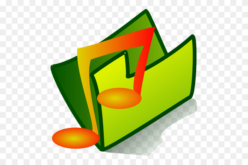 497x500 Vector Clip Art Of Musical Folder Icon - Sound Of Music Clipart