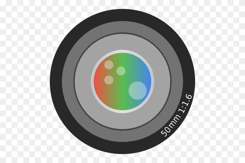 499x500 Vector Clip Art Of Photo Camera Lens - Camera Flash Clipart