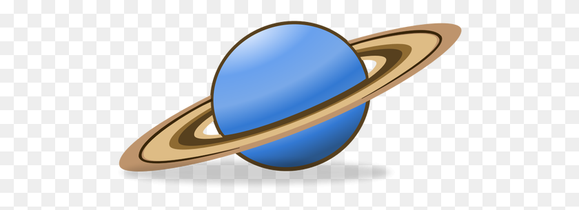 500x245 Vector Clip Art Of Planet Saturn Icon - Saturn Clipart