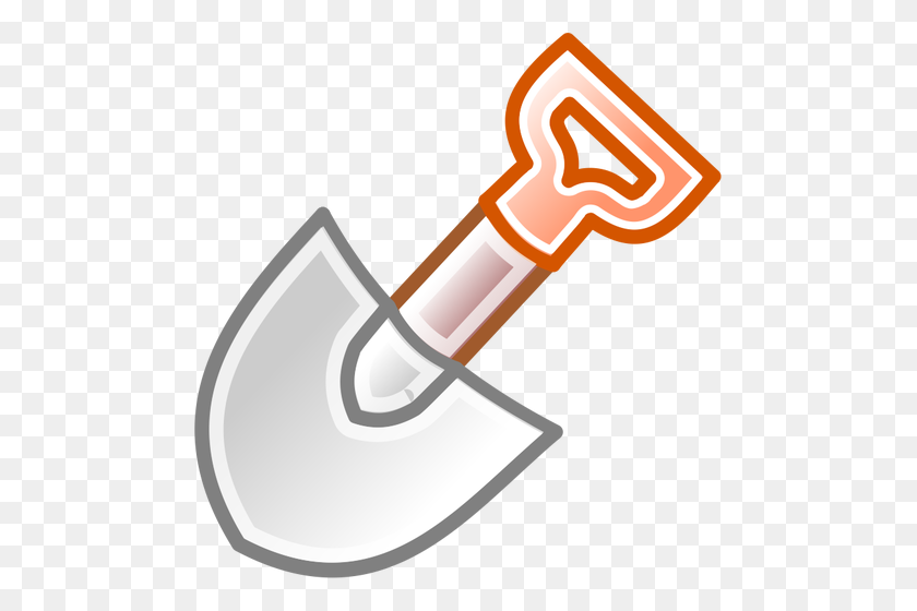 483x500 Vector Clip Art Of Shovel With Red Handle Vectors - Pail And Shovel Clipart