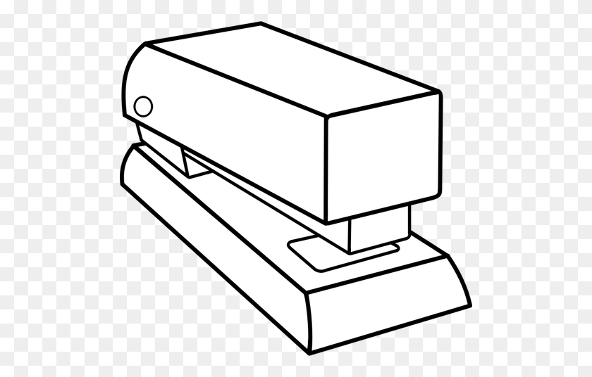 500x476 Vector Clip Art Of Stapler Technical Drawing - Stapler Clipart