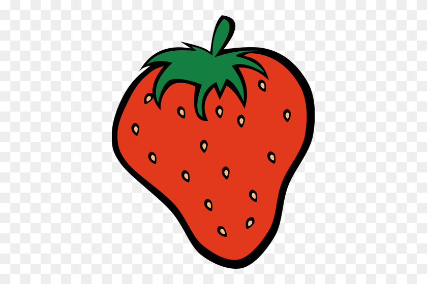 399x500 Vector Clip Art Of Strawberry - Strawberry Clipart PNG