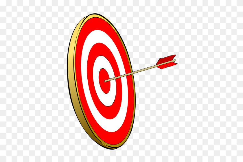 398x500 Vector Clip Art Of Target With Arrow - Target Clipart
