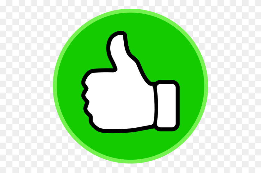500x498 Vector Clip Art Of Thumbs Up In A Green Circle - Green Circle Clipart