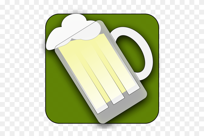 500x500 Vector Clip Art Of Tilted Beer Mug Icon - Beer Stein Clipart