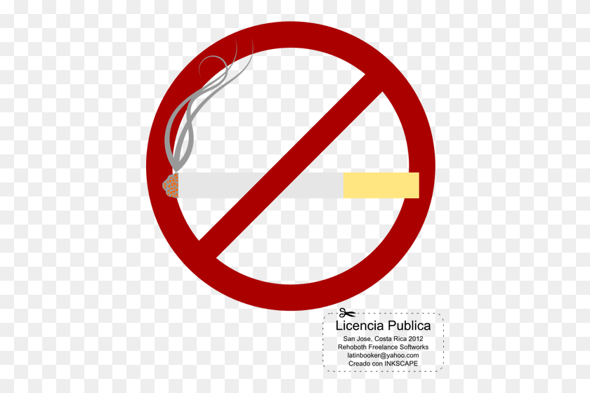 424x500 Vector Clip Art Of Wavy Smoke No Smoking Sign - Smoke Vector PNG
