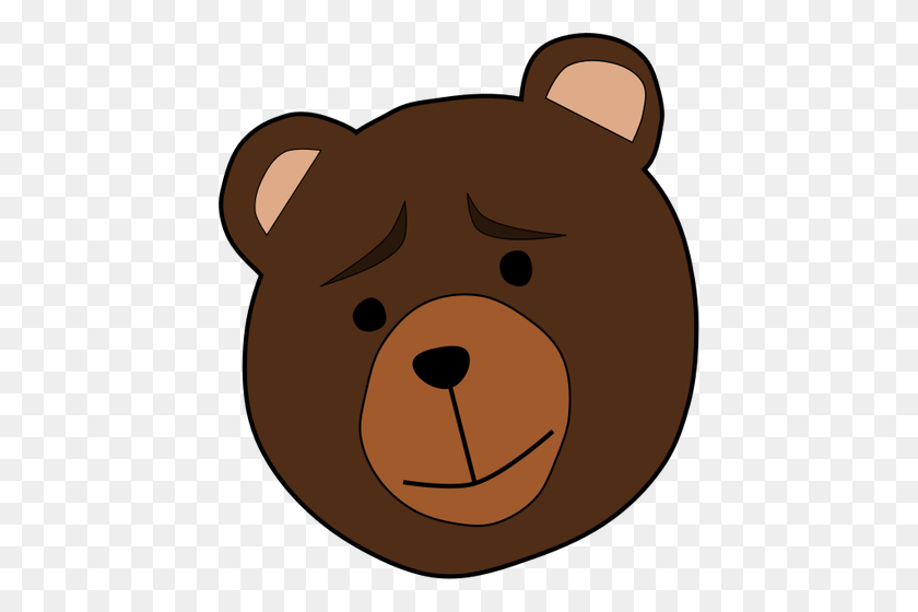 440x500 Vector Clip Art Of Weeping Teddy Bear - Bear Mascot Clipart