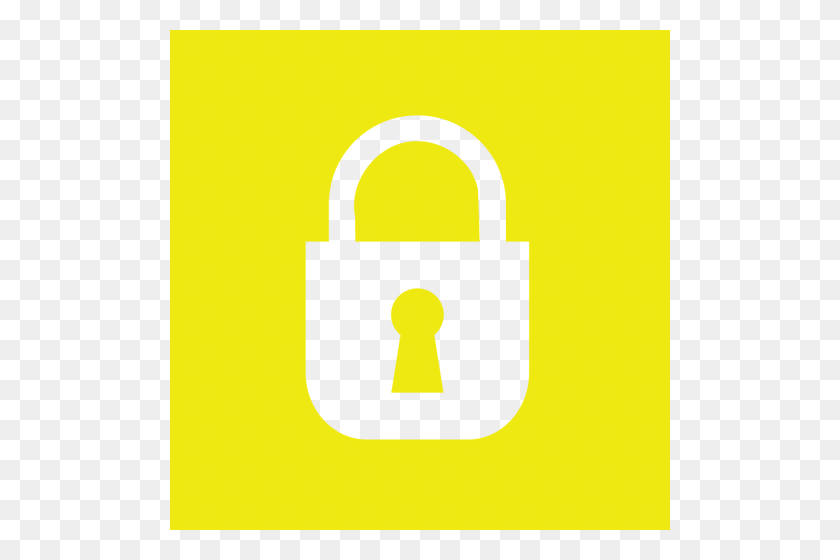 500x500 Векторные Картинки Желтого Значка Безопасности - Кодовый Замок Клипарт