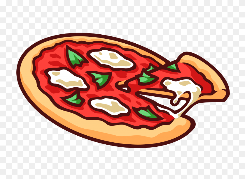3579x2551 Vector Clipart Pizza - Clip Art Free Downloads