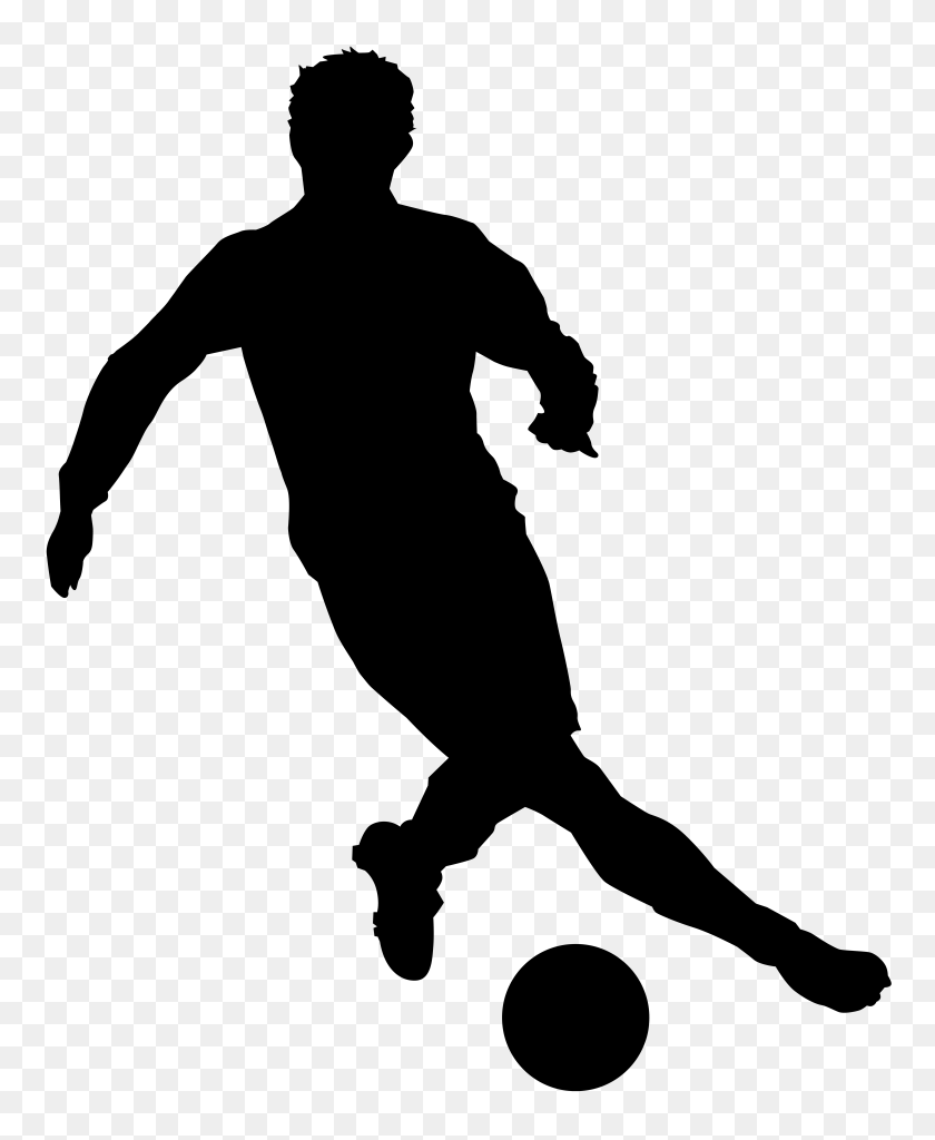 6468x8000 Vector Dibujos - Kicking Soccer Ball Clip Art