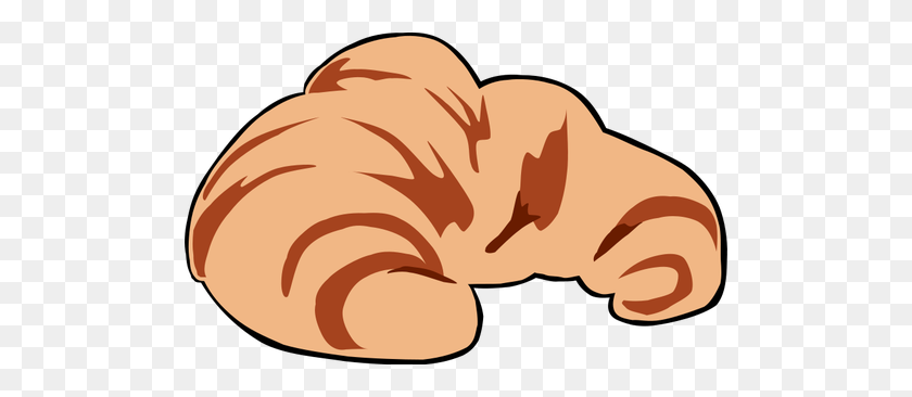500x306 Vector Drawing Of A Croissant - Nautilus Clipart
