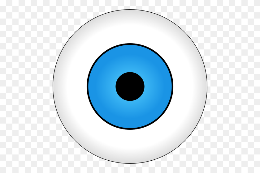 500x500 Vector Drawing Of Blue Eye Iris - Iris Clip Art